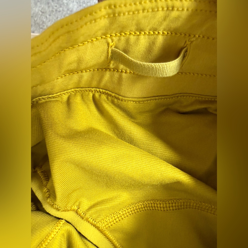 Lululemon Hotty Hot 2.5” Low Rise Shorts | Mustard Yellow Athletic Shorts - Picture 5 of 11